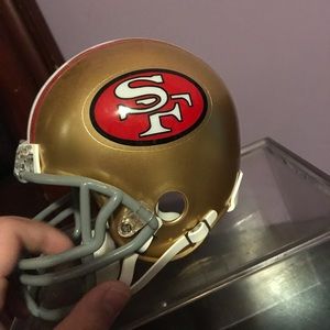Dwight clark singed 49ers mini helmet authentic